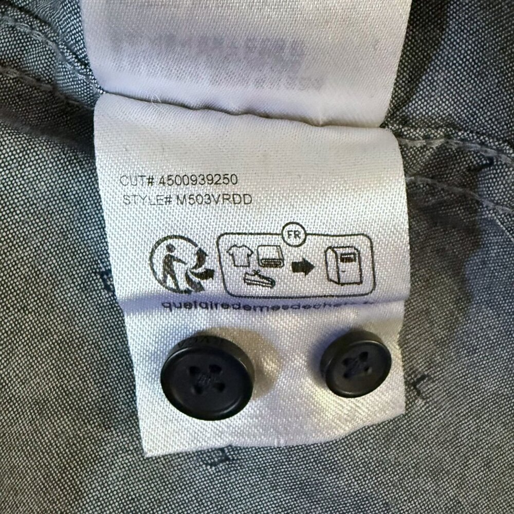 RVCA That'll Do Dobby Short-Sleeve Button-Down Shirt Gray Men's Large Slim-Fit - Picture 10 of 11